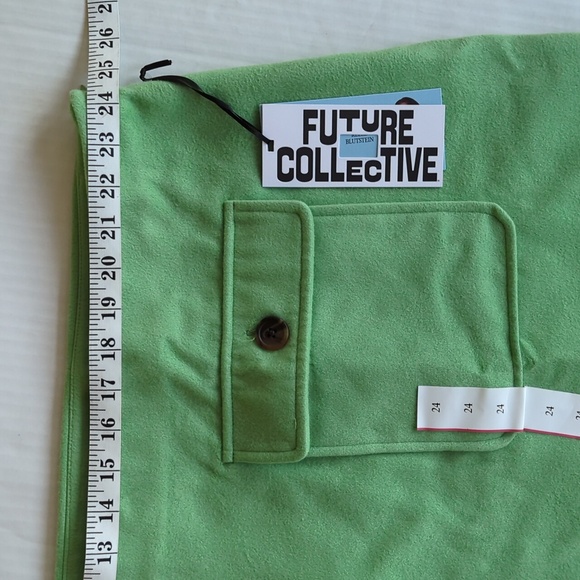 NWT Future Collective w/Reese Blutstein Double Pocket Mini Skirt 24 Green - Picture 15 of 15